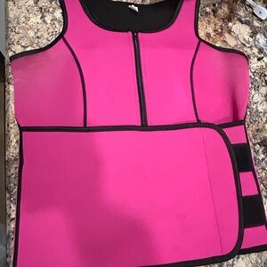 Women's Pink Neoprene Waist Trainer Vest 2x